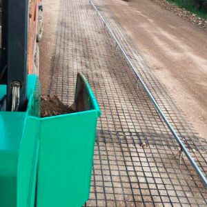 土工格柵施工現場